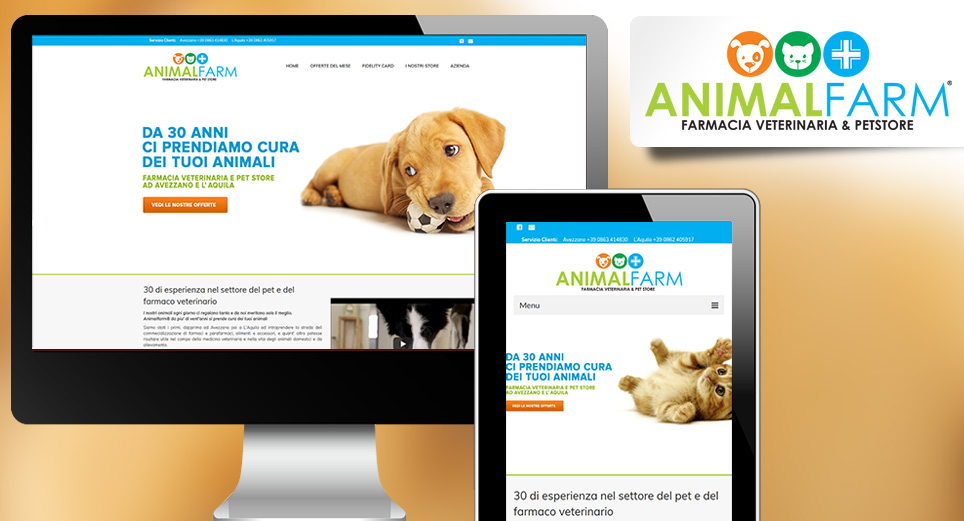 sito web per Animalfarm negozio Pet a L'Aquila